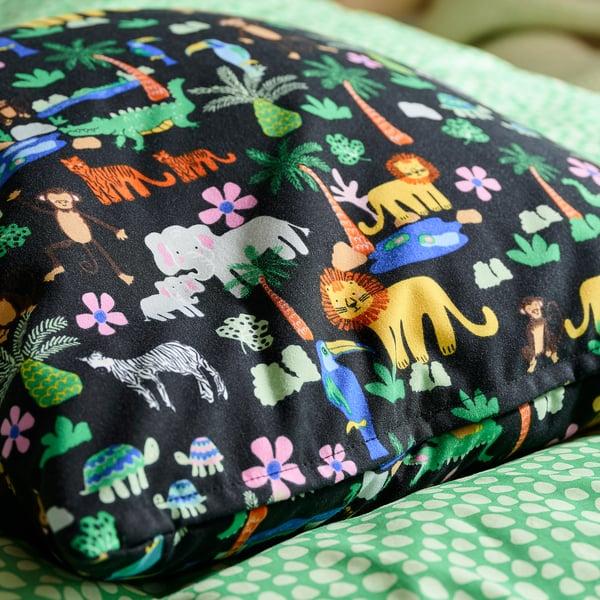 IKEA NATTHÄGER Cushion Cover Multicolor/jungle 20x20 "