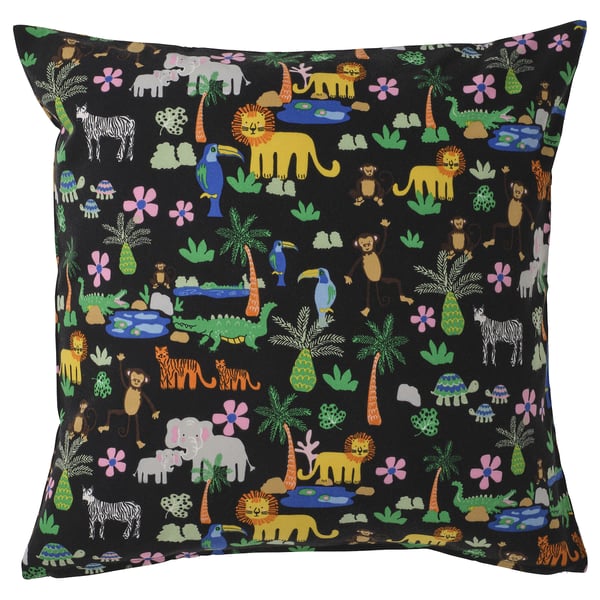 IKEA NATTHÄGER Cushion cover multicolor/jungle 20x20 "