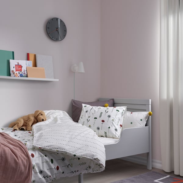 IKEA NATTSLÄNDA Duvet Cover And Pillowcase(s) Floral Pattern Multicolor Twin