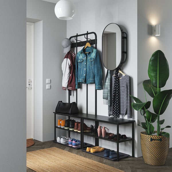 IKEA NIPÅSEN / BAGGMUCK Hallway Furniture Set Of 4 Black/gray