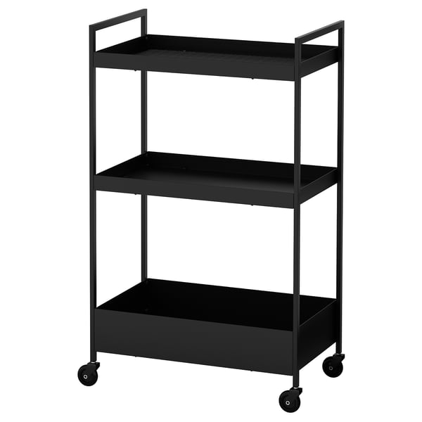 IKEA NISSAFORS Utility cart black 19 7/8x11 3/4x32 5/8 "