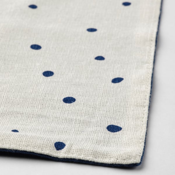 IKEA NISSÖGA Place Mat White/dark Blue 17 ¾x13 ¾ "