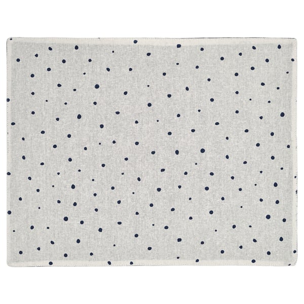 IKEA NISSÖGA Place mat white/dark blue 17 ¾x13 ¾ "
