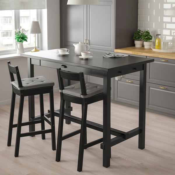 IKEA NORDVIKEN Bar Table Black 55 1/8x31 1/2x41 3/8 "