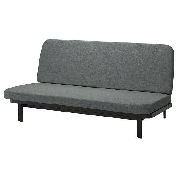 IKEA NYHAMN Sleeper sofa with foam mattress/Skartofta black/light grey