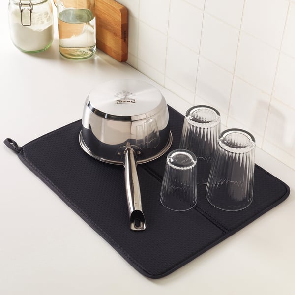 IKEA NYSKÖLJD Dish Drying Mat Dark Gray 17 ¼x14 ¼ "