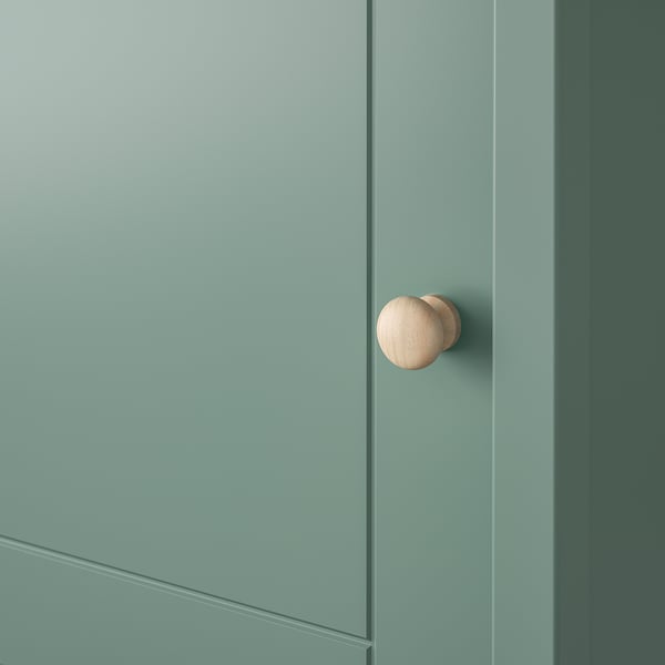 IKEA OLDERDALEN Nightstand Gray-green/pine 18 1/2x16 7/8 "