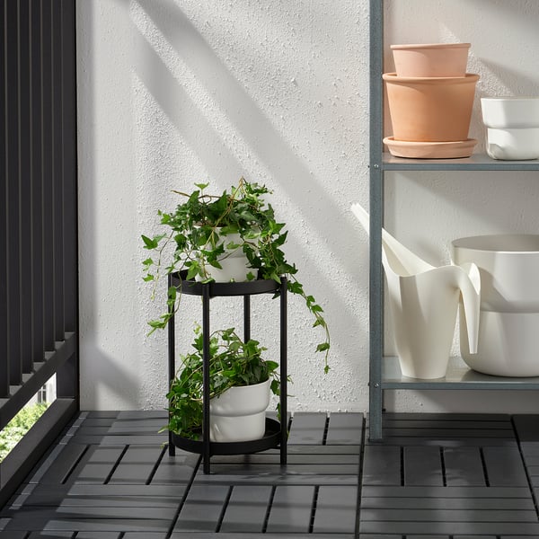 IKEA OLIVBLAD Plant Stand Indoor/outdoor Black 13 ¾ "