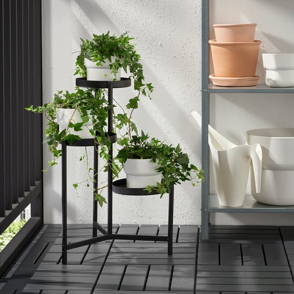 IKEA OLIVBLAD Plant Stand Indoor/outdoor Black 22 ¾ "