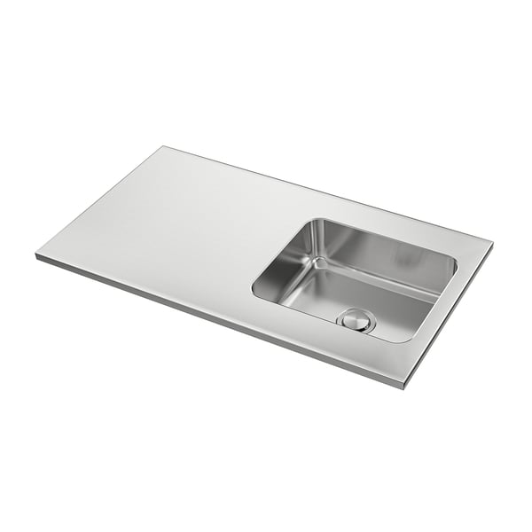IKEA OLOFSJÖN Countertop with 1 integrated sink stainless steel 48x25 5/8 "