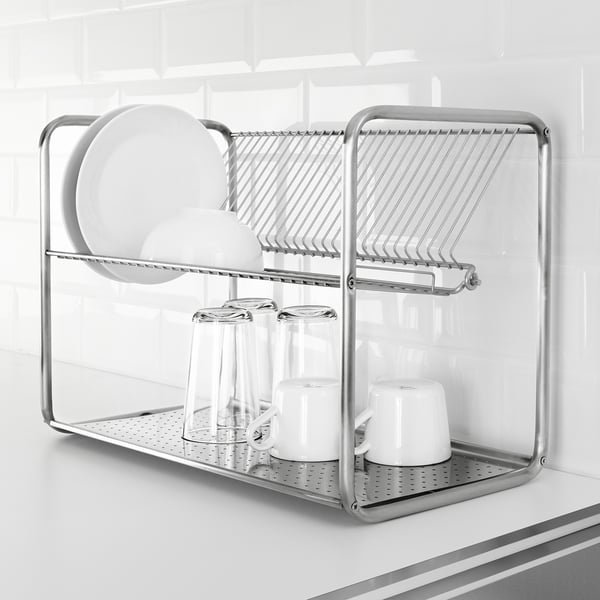 IKEA ORDNING Dish Drainer Stainless Steel 19 5/8x10 5/8x14 1/8 "
