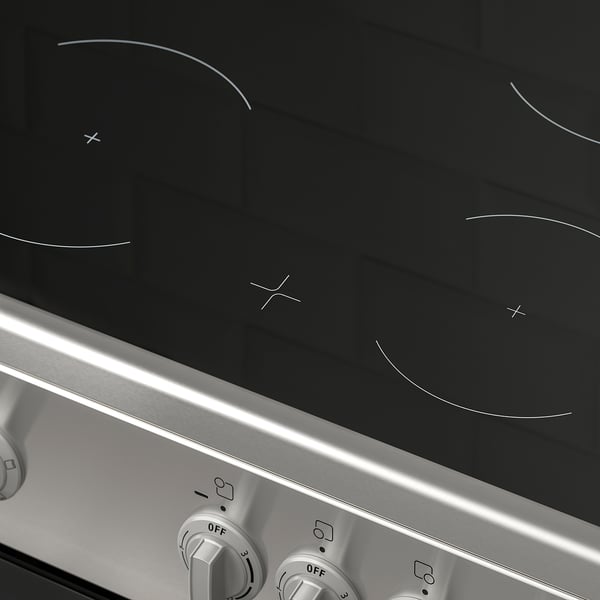 IKEA ÖRMINGE Range With Glass Ceramic Cooktop Stainless Steel 24 "