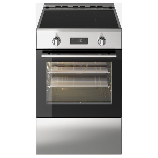 IKEA ÖRMINGE Range with induction cooktop Stainless steel 24 "