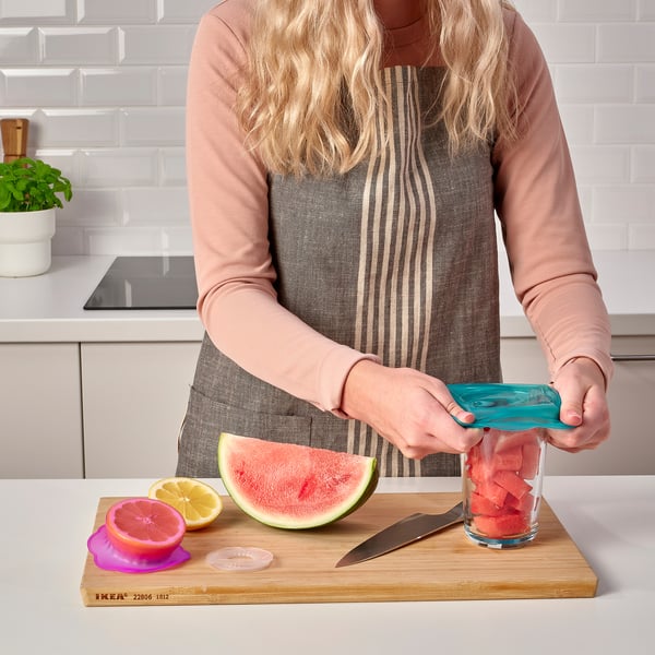 IKEA ÖVERMÄTT Food Cover Set Of 3 Silicone Multicolor