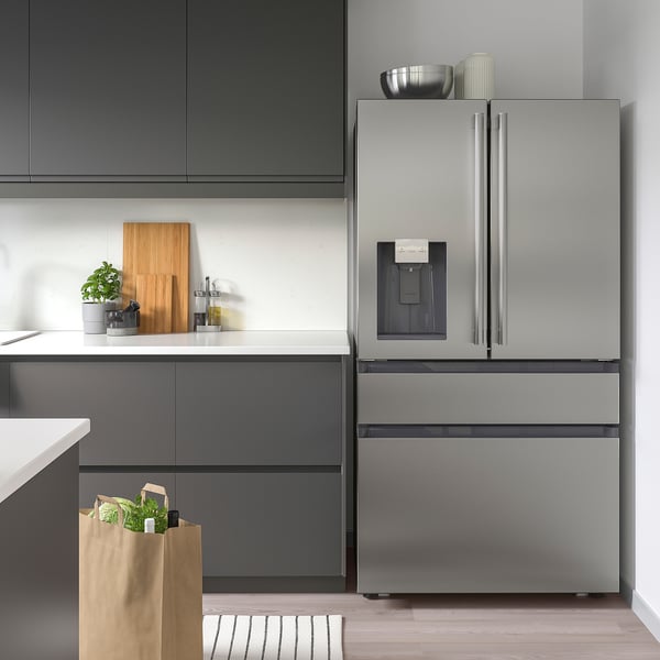 IKEA ÖVERSKÅDLIG French Door Refrigerator 4-door/stainless Steel Color 22 Cu.ft