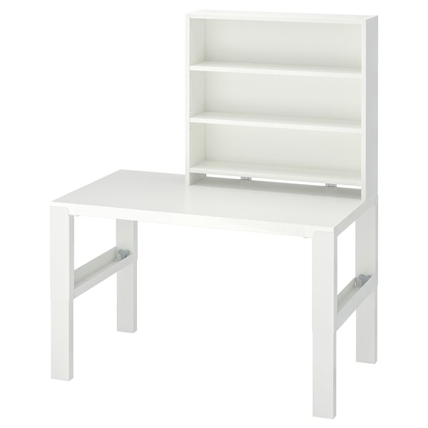 IKEA PÅHL Desk with add-on unit white 37 3/4x22 7/8 "