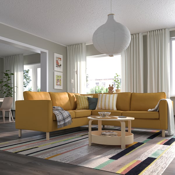 IKEA PÄRUP Sectional 4-seat Corner Vissle Yellow-brown
