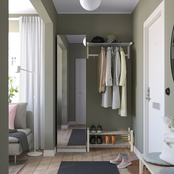 IKEA PAX / ÅHEIM Wardrobe Combination White/mirror Glass 19 5/8x15x79 1/4 "