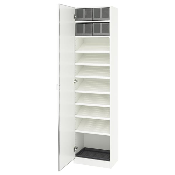 IKEA PAX / ÅHEIM Wardrobe combination white/mirror glass 19 5/8x15x79 1/4 "