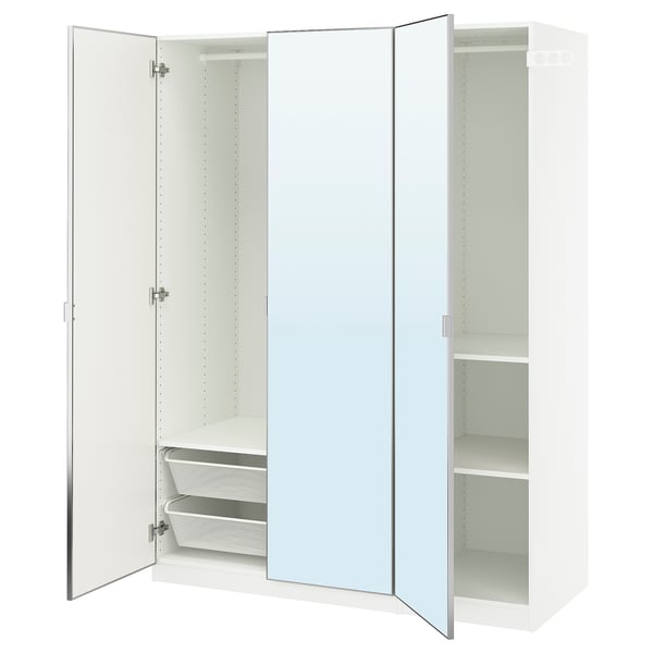 IKEA PAX / ÅHEIM Wardrobe combination white/mirror glass 59x23 5/8x79 1/4 "
