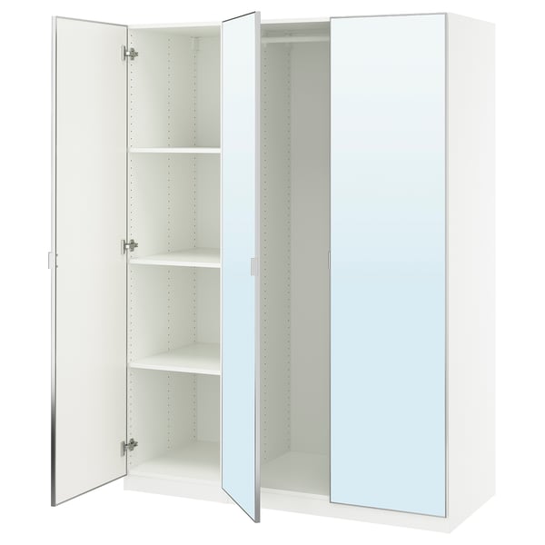 IKEA PAX / ÅHEIM Wardrobe combination white/mirror glass 59x23 5/8x79 1/4 "