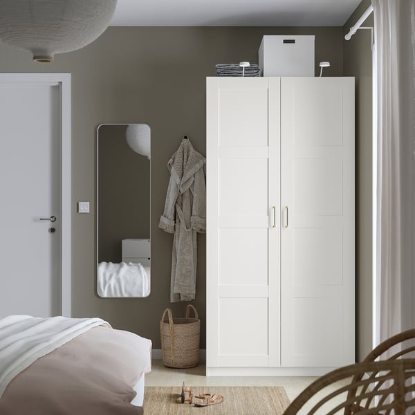 IKEA PAX / BERGSBO Wardrobe Combination White/white 39 3/8x23 5/8x79 1/4 "