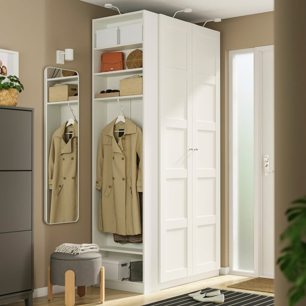IKEA PAX / BERGSBO Wardrobe Combination White White/white 47 1/4x23 5/8x93 1/8 "