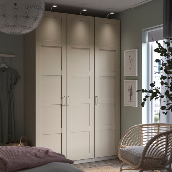IKEA PAX / BERGSBO Wardrobe Gray-beige/gray-beige 59x23 5/8x93 1/8 "