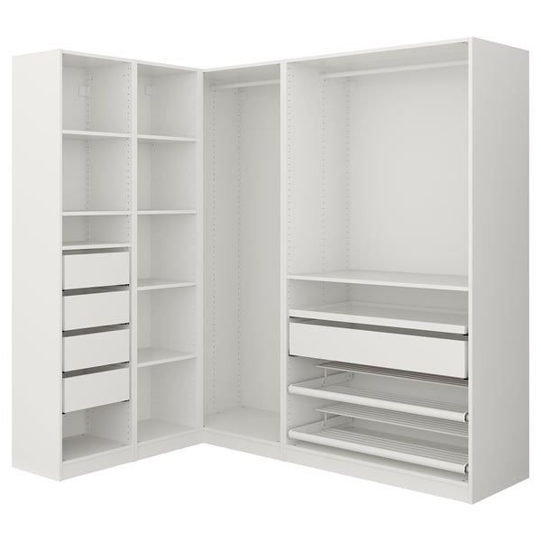 IKEA PAX Corner wardrobe white 63 1/4/73 7/8x79 1/4 "