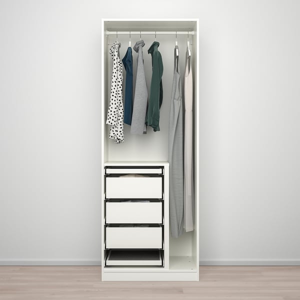 IKEA PAX / FORSAND/ÅHEIM Wardrobe Combination White/mirror Glass 29 1/2x23 5/8x79 1/4 "