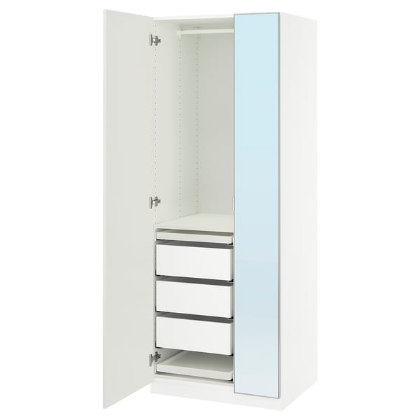 IKEA PAX / FORSAND/ÅHEIM Wardrobe combination white/mirror glass 29 1/2x23 5/8x79 1/4 "