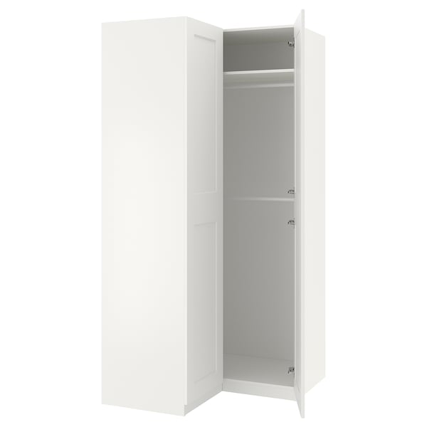IKEA PAX / GRIMO Corner wardrobe white/white 43 3/8/43 3/8x93 1/8 "