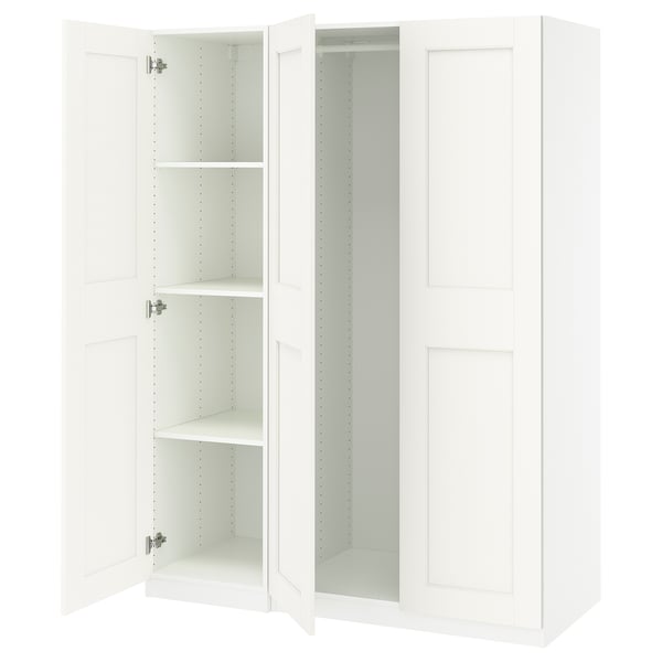 IKEA PAX / GRIMO Wardrobe combination white/white 59x23 5/8x79 1/4 "