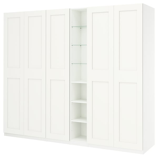 IKEA PAX / GRIMO Wardrobe combination white white/white 112 1/4x23 5/8x79 1/4 "