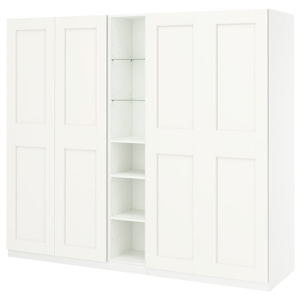 IKEA PAX / GRIMO Wardrobe Combination White White/white 92 1/2x23 5/8x79 1/4 "