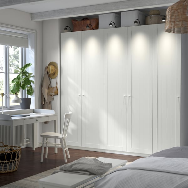 IKEA PAX / GULLABERG Wardrobe Combination White/white 98 3/8x23 5/8x93 1/8 "