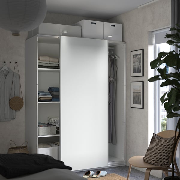 IKEA PAX / HASVIK Wardrobe With Sliding Doors White/white 59x26x79 1/4 "