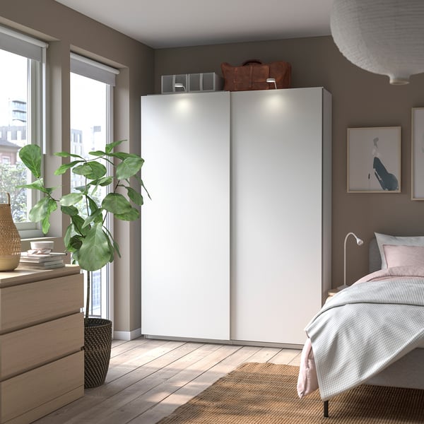 IKEA PAX / HASVIK Wardrobe With Sliding Doors White/white 59x16 7/8x79 1/4 "
