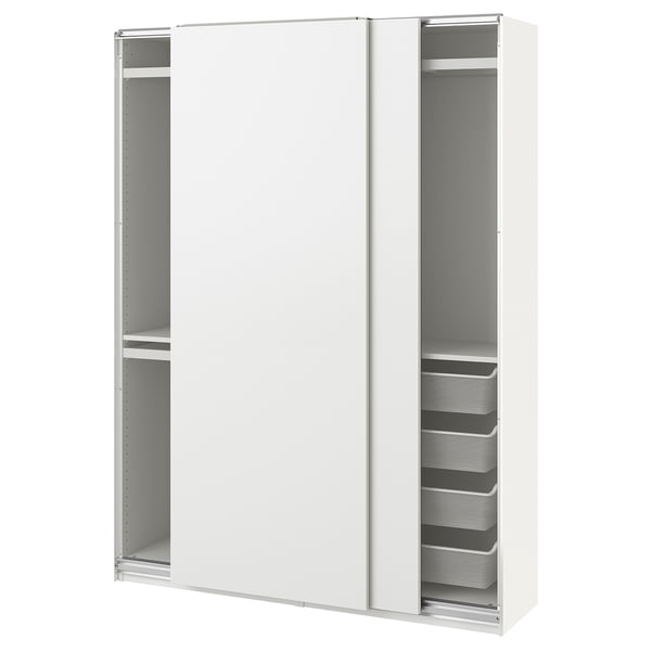 IKEA PAX / HASVIK Wardrobe with sliding doors white/white 59x16 7/8x79 1/4 "