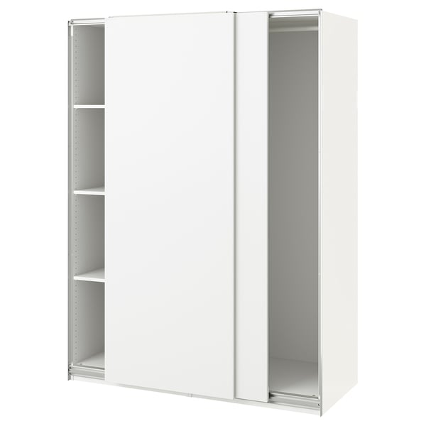IKEA PAX / HASVIK Wardrobe with sliding doors white/white 59x26x79 1/4 "