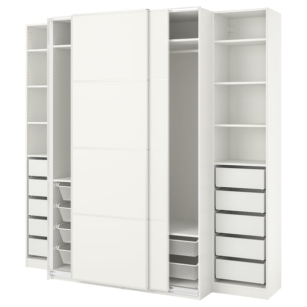 IKEA PAX / MEHAMN Wardrobe with sliding doors white/double sided white 98 3/8x26x93 1/8 "