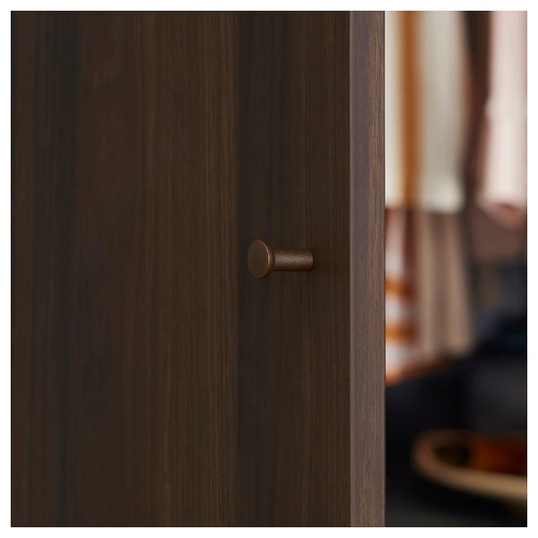 IKEA PAX / STORKLINTA Wardrobe Combination Dark Gray/dark Brown Stained Oak Effect 78 3/4x26x93 1/8 "