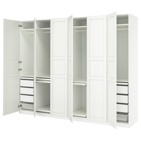 IKEA PAX / TYSSEDAL Wardrobe combination white/white 118 1/8x23 5/8x93 1/8 "