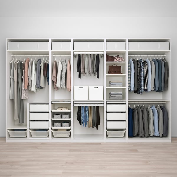 IKEA PAX Wardrobe Combination White 147 5/8x22 7/8x93 1/8 "
