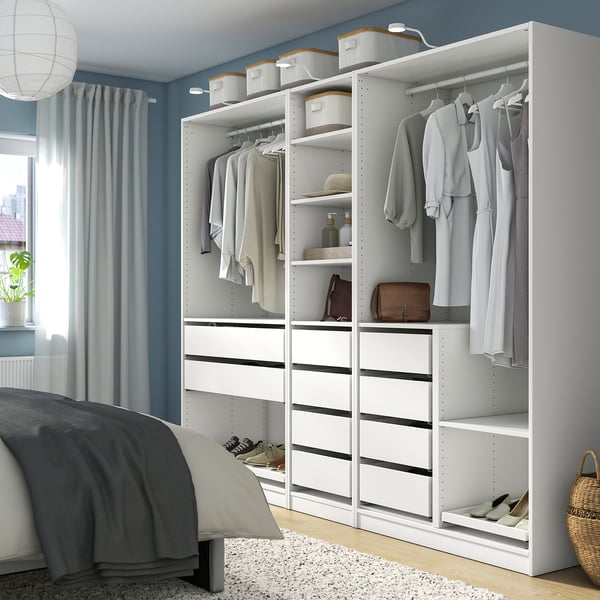 IKEA PAX Wardrobe Combination White 98 3/8x22 7/8x79 1/8 "