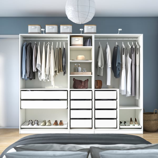 IKEA PAX Wardrobe Combination White 98 3/8x22 7/8x79 1/8 "
