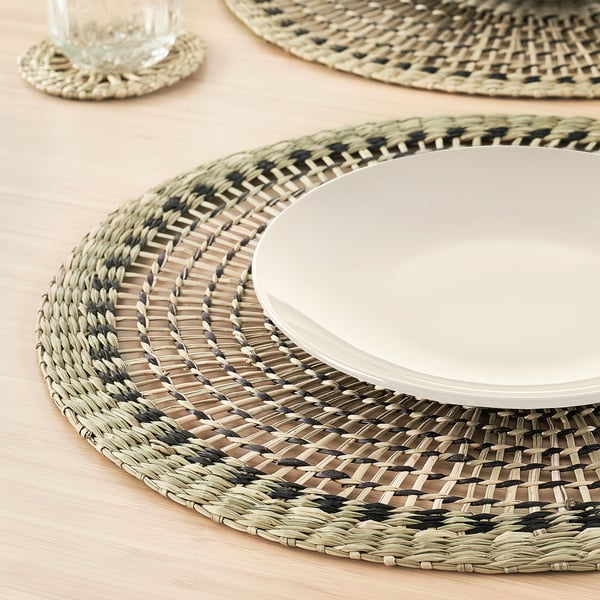 IKEA PENNFISK Place Mat Natural/sedge Handmade 14 ½ "