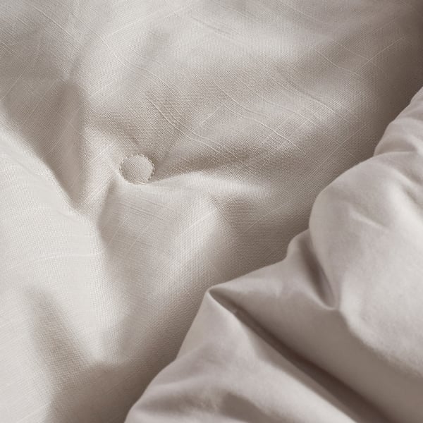 IKEA PIGGTISTEL Comforter Set Light Gray Full/Queen