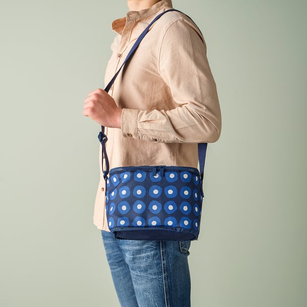 IKEA PILLERSTARR Cooler Bag Patterned/blue 10 ¼x7 ½x7 ½ "