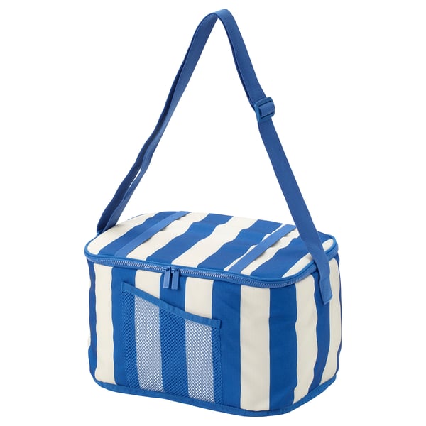IKEA PILLERSTARR Cooler bag patterned/blue 15x8 ¾x10 ¼ "